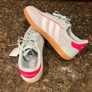 Adidas blue and Pink Kids Sneakers